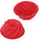 NCOALE Silicone Fluted Cake Pans, 9 Inches Fluted Spiral Cake Mould Nonstick Cake Pan, Silicone Baking Cake Mould Fluted Round Cake Tin for Donut Muffin Cake Cookie Pudding Baking, Red