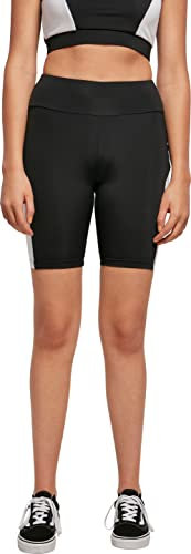 Urban Classics Damen Radlerhose Ladies Color Block Cycle Shorts, Farbe Black/White, Größe XXL