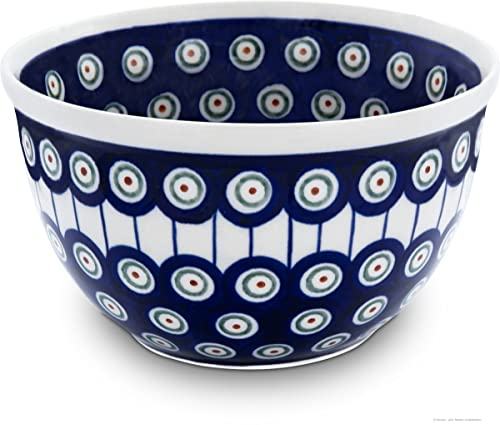 Original Bunzlauer Keramik Schüssel Ø16,2 cm, 1 Liter [Form 2] Dekor 8