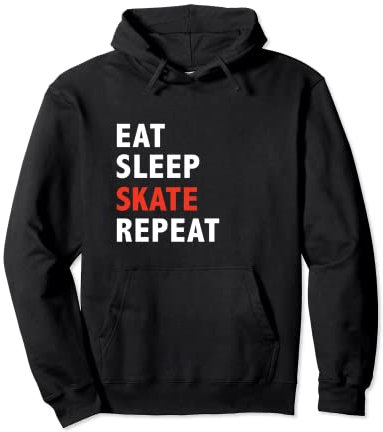 Funny Eat Sleep Skate Repeat Ice Roller Figur Speed Skating Pullover Hoodie