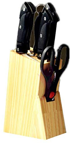 Küchenmesserhalter aus Holz, nützlicher kreativer schräger Messerhalter Bambushalter Küchenmesser-Aufbewahrungsregal Eingesetztes Messer