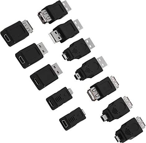Naroote Micro-USB-Adapter, männlich, weiblich, USB 2.0, -USB-Adapter, für USB 1.1/1.0