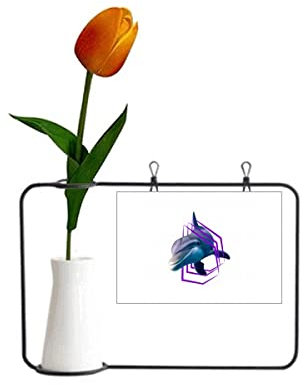 Künstliche Blumenvase, Motiv: Delphine Break Through Circles Tulpe