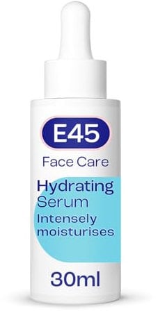 E45 Face Hydrating Serum - Instant 48-Hour Hyaluronic Acid Formula for Dry, Sensitive & Eczema Prone Skin - Rehydrating & Reinvigorating Serum – Perfume Free - Dermatologically Tested - 30ml