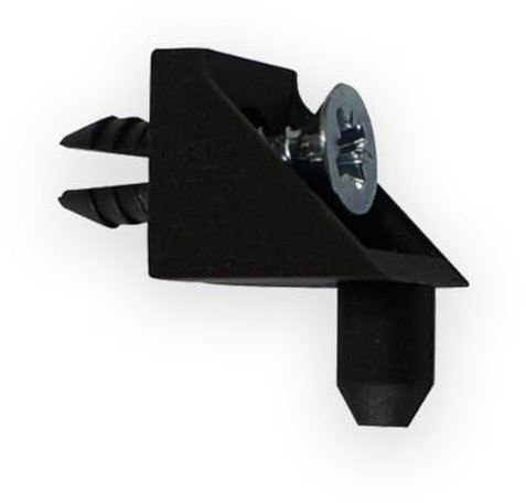 Ersatz-Bodenträger passend für IKEA PAX BILLY KOMPLEMENT kompatibel mit Halterung Kleiderschrank Halterung Einlageböden (schwarz, 1 Stück)