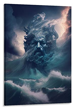 Poster mit antiker griechischer Mythologie, Götter, Gemälde auf Leinwand, Wandkunst, Poster, Scroll-Bild, Wanddekoration, Heimposter, 20 x 30 cm, 15 Stück