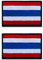 2 St. Thailändisch Thailänder Flagge Patch - Taktisch Nationales Emblem, Bestickter Aufnäher mit Verschluss, Militär Bänder für Reisen Rucksäcke Kleidung Uniform Weste Jersey