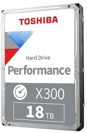 TOSHIBA X300 18TB Performance & Gaming 3.5-Inch Internal Hard Drive - CMR SATA 6 Gb/s 7200 RPM 512 MB Cache - HDWR51JXZSTA
