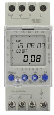 DEBLAN MT812 Interruttore orario Digitale LCD programmabile settimanale Multifunzione a 2 canali 16A su Guida DIN