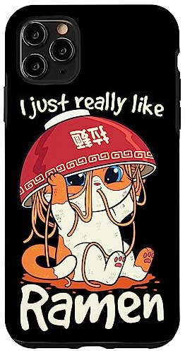 Hülle für iPhone 11 Pro Max Kawaii Niedliche Anime Katze Mädchen Otaku Japanische Ramen