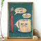 AmNooL Brosse à dents drôle et papier toilette poster je déteste mon travail imprimer unique humour peinture sur toile wall art picture salle de bain décor sans cadre-50x70cm