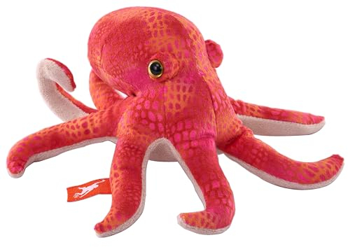 Wild Republic Pocketkins Eco Krake, Plüschtier, 12 cm, Plüschspielzeug, Hergestellt aus recycelten Materialien, Umweltfreundlich, Oktopus
