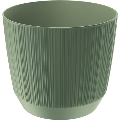 Prosperplast Ryfo - Maceta (12,6 cm), color verde tierra