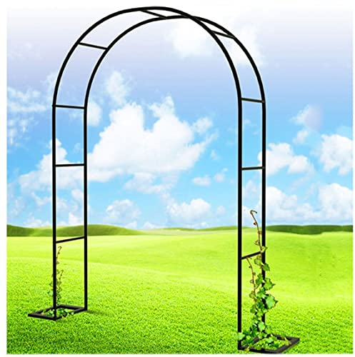 Outdor Gartenbogen, Laubenbogen, freistehender Spalier-Torbogen für Kletterpflanzen, Weinreben, Rosen, Hochzeitszeremonie, Party, einfach zu montieren (Farbe: Schwarz, Größe: 3,0 m x 2,2 m (118,1 x
