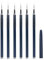 6 Pièces Pinceau Nail Art Ongles Professionnel, 5/7/9/11/20/25mm Pinceaux en Détail à Ongles avec Capuchon, Ultra fines Nail Art Liner Stripe Brush avec Manche en Métal, pour DIY Nail Art Peinture