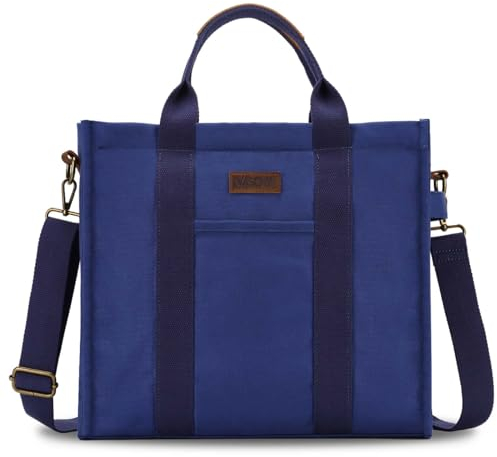 VASCHY Borsa Tote Donna Grande, Elegante Borsa a Tracolla per Università, Shopping, Mare, Viaggio, Lavoro, Ufficio, Scuola - 13L Capacità - Blu