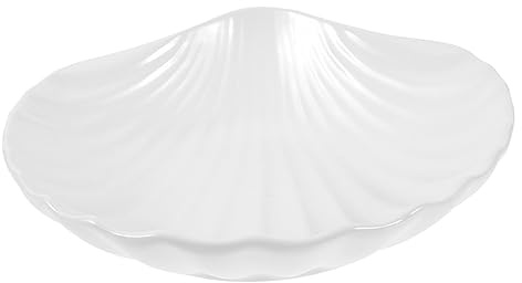 Hoement Muschelteller Aus Keramik 6.42X6.10X1.38In Dessertteller Für Snacks Obst Und Schmuck Servierplatte Für Küche Und Wohnzimmer
