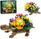 Millionspring Ensemble de Construction d'animaux Tortue, Tortue de mer avec Pot de Fleurs, Bloc de Construction, Cadeau pour Adultes et Enfants de 7, 8, 9 Ans et Plus (509 pièces)