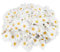 HERKINDNESS 200 Stück Gänseblümchen Deko, Stoffblumen zum Aufnähen, Mini Gänseblümchen, Artificial Flowers für Hochzeit, Party, Heimwerken, Blumenarrangement, Kranz