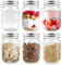 BUYGOO 6 Stück Einmachgläser mit Schraubdeckel 500ml, Mason Jar mit Deckel, Overnight Oats Gläser mit Deckel, Schraubgläser mit Deckel, für Übernacht-Haferflocken, Einlegen, Meal Prep Vorratshaltung