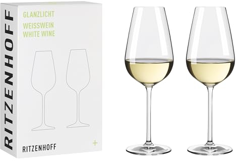 RITZENHOFF 8011002 Lot de 2 verres à vin blanc 300 ml Série Glanzlicht Élégant et moderne Fabriqué en Allemagne