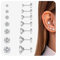 JeweBella 7 Pairs Klein Ohrstecker Chirurgenstahl Hypoallergen Medizinische Ohrstecker Silber Cubic Zirkonia Ohrringe Set Gesundheitsstecker Ohrringe Piercing Ohr Schlafen Knorpel Ohrringe Damen 2-8mm