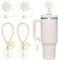 EnigmaDrops Compatible with Stanley Cup Accessories, 2PCS Butterfly Letter Charms with 2PCS 10mm Stanley Straw Cover Cap for Stanley Cup 30&40 Oz, Silicone Stanley Straw Toppers for Stanley Tumbler(K)