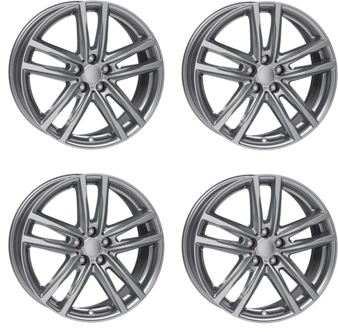 4x Rial Felgen Alufelgen X10 8.0Jx18 ET34 5x120 metal-grey kompatibel mit BMW 1 2 3 4 5 6 M135i M235i X1 X3 X4 Z3 Z4 Z4 M