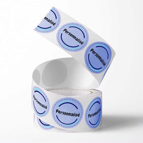 Wraplab 100 Personalisierte Aufkleber selbst gestalten auf Rolle – Etiketten mit kontinuierlicher Form – Ideal für Unternehmen, Geschäfte, Hochzeiten oder Geburtstagsfeiern