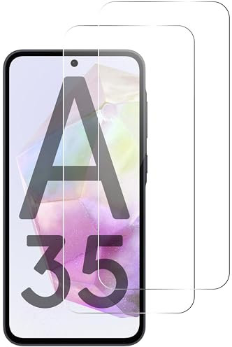 QUITECO Verre Trempé pour Samsung Galaxy A35 5G [2 PIÈCES] Vitre Protection Protecteur d'écran