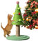 Árbol rascador de árbol de Navidad, árbol rascador para gatos con árbol de Navidad, bonitos adornos y herramienta de relajación de sisal natural