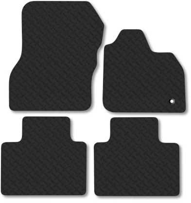 Renault Zoe (2021-2024) [Electric] 5mm Rubber Car Mats | Heavy Duty Rubber Tailored Fit Floor Mats Full Coverage Durable Waterproof Accessories Easy Clean Anti Slip Made in the UK