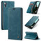 Cracedily Handyhülle für iPhone XR Hülle, Klapphülle Premium Lederhülle Klappbar Flip Case Tasche Magnet Kartenfach Standfunktion Klapphülle Schutzhülle für iPhone XR, Blaugrün