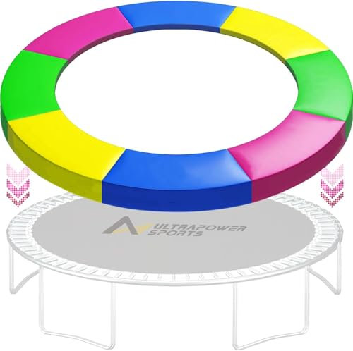 Trampolin Randabdeckung 366 cm Randabdeckung Trampolin Umrandung 366 cm, Federabdeckung Randschutz, UV-beständig Reißfest Ø 366cm Trampolinzubehör, 30cm Breit Universell Randabdeckung Farbe Farbenfroh