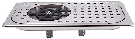 Enjuague para jarra de acero inoxidable, enjuague de limpieza de vidrio con bandeja de goteo de drenaje de alta presión para bar y cafetería, acero inoxidable 304