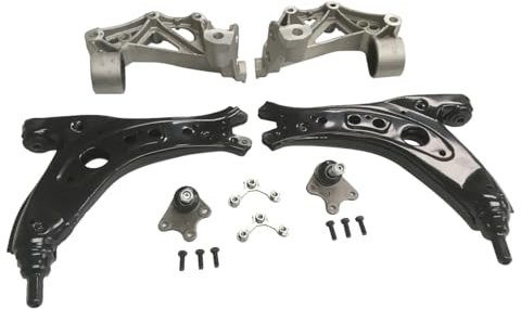 Hajus 4071200 Satz Querlenker Achsschenkel Traggelenk Konsole Vorne 6Q0199293D 6Q0199294D kompatibel mit Seat Cordoba Ibiza III Skoda Fabia VW Polo