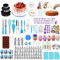623 Stück Torten Zubehör Set - Tortenplatte Drehbar, Backzubehör, mit Tortenschneider & Spritzbeutel Mit Tüllen & Spritztüllen & Tortenständer, Geeignet für Die Kuchenherstellung und Zum Backen