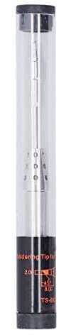 Lötspitze Ersatz für Lötkolben - Keramik Heizkern, Aluminiumlegierung robust, schnelles Aufheizen, einfache Installation, 3,5mm Audiojack, mit Transportbehälter, Standardgröße