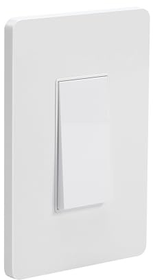 Youngzuth Smart Light Switch, No Neutral Wire Required, Alexa & Google Home Compatible, Wall Mount, Single Button, White