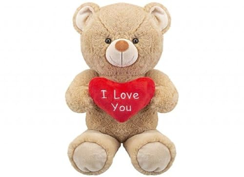 B4E I Love You Teddy Bear With Love Heart | Soft Fill | Valentines Loved One Just For You (11 inch/Logan Bear)