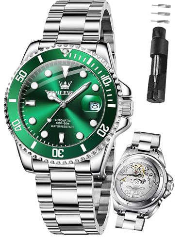 OLEVS Uhren Herren Luxus 30m Wasserdicht Quarz Edelstahlarmband 42mm Große