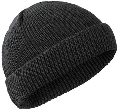 Weitere... Watch Cap Rollmütze Schurwolle Schwarz, Schwarz