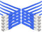 0,25 m - bleu - 10 pièces Câble ruban LAN Ethernet Gigabit CAT.7 (RJ45) câble réseau câble brut (10 Gbit/s) câble d'installation plat mince compatible avec Cat.5 - Cat.5e - Cat.6