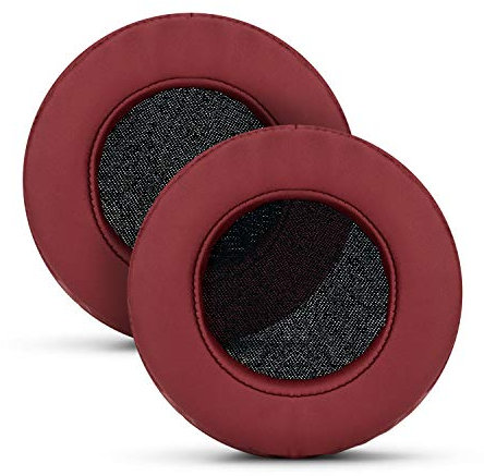 Brainwavz XL Large Replacement Memory Foam Earpads - Suitable For Many Other Large Over The Ear Headphones - Sennheiser, AKG, HifiMan, ATH, Philips, Fostex, Sony (Red)