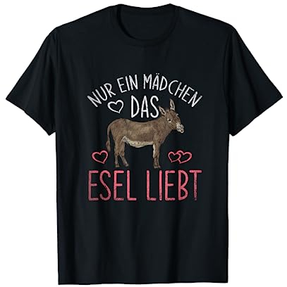 Nur ein Mädchen das Esel liebt Bauernhof Geschenk Esel T-Shirt