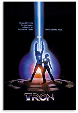 BGTS Tron 1982 Movie Poster Leinwand Kunst Poster und Wandkunst Bilddruck Moderne Familienzimmer Dekor Poster 16x24inch(40x60cm)