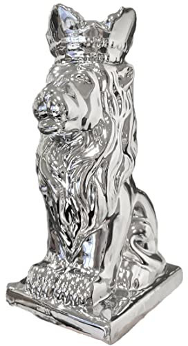 Touch of Venetian Dekofigur Tiger, Löwe, Chromoptik, silberfarben