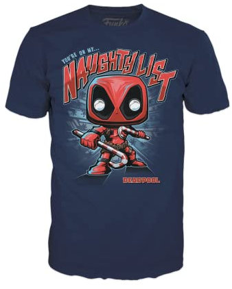 Loungefly Pop! & tee: Marvel - Deadpool HLD - XL - Camiseta con Figuras Miniaturas Coleccionables - Idea De Regalo - Juguetes Y Franela De Manga Corta para Adultos Hombres Y Mujeres