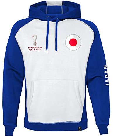 FIFA Sweat à Capuche Officiel de la Coupe du Monde 2022 Shirt, Bleu, L Homme