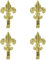 VIDOELETTRONICA® Set da 15 Ganci Oro, Appendino per Quadro, Forma Giglio, Fiorentino con Chiodi, 44 mm